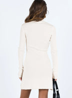 Mella Knit Mini Dress Cream