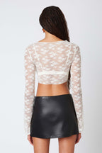 Rosette Lace Crop Top