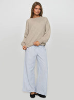 Ryanna Cozy Knit Sweater – Classic Beige Pullover for Effortless Style