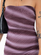 Donelli Mini Dress Purple Stripe