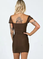 Charvi Mini Dress Brown