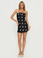 Phillipa Mini Dress Black / White Polka Dot