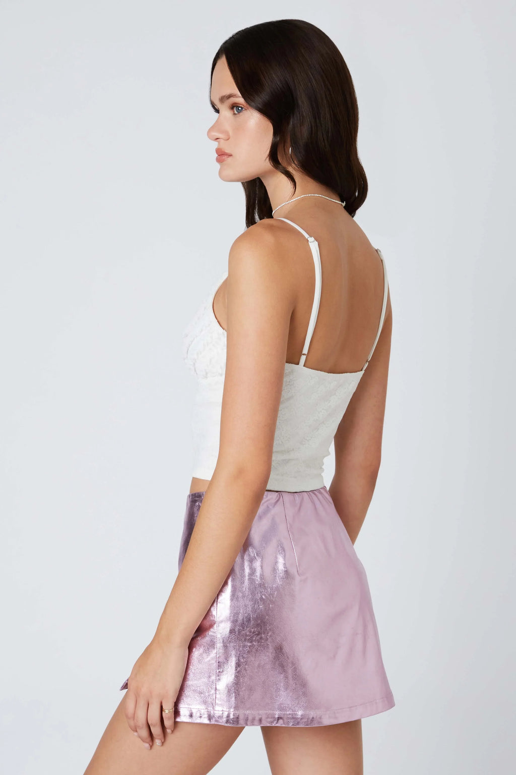 Metallic Mini Skort
