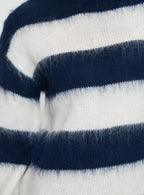 Iryna Long Sleeve Knit Mini Dress Navy / White Stripe
